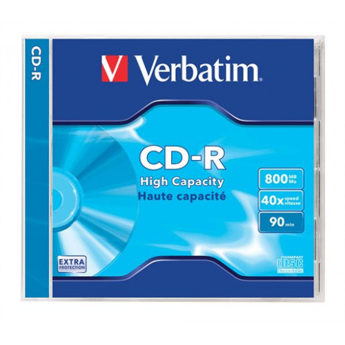 Verbatim CD-R lemez 800MB 90min 40x normál tok