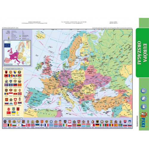 Stiefel Tanulói munkalap A4 Európa közigazgatása / Európa domborzata
