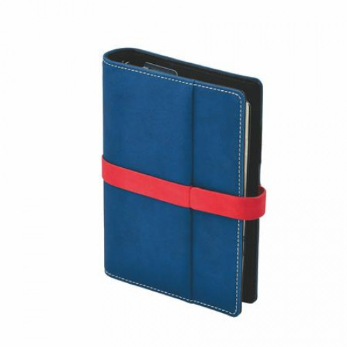 Saturnus Kalendárium gyűrűs betétlapokkal M műbőr 225 kék-piros