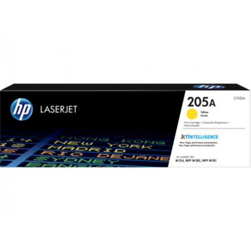 HP CF532A Lézertoner  Color Laserjet MFP M181fw nyomtatókhoz 205A sárga 0,9k