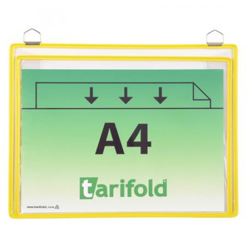 Djois Bemutatótábla függő A4 fekvő fém fülecskével sárga