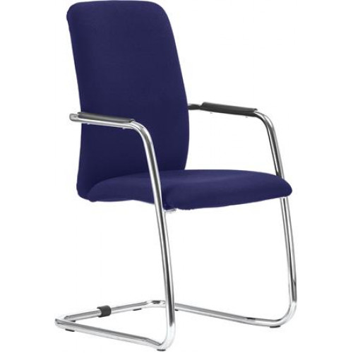 Tárgyalószék szánkótalpas krómozott acélváz 2181/S Magix kék