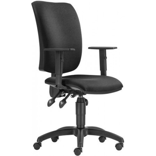 Irodai forgószék szövetborítás állítható karfával fekete lábkereszt Cinque ASYN fekete