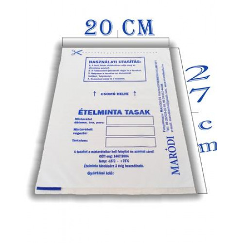 Ételminta tasak 20x27cm 500db