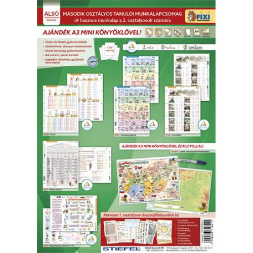 Stiefel Tanulói munkalap csomag 5 munkalap 1 alátét filc II. osztály