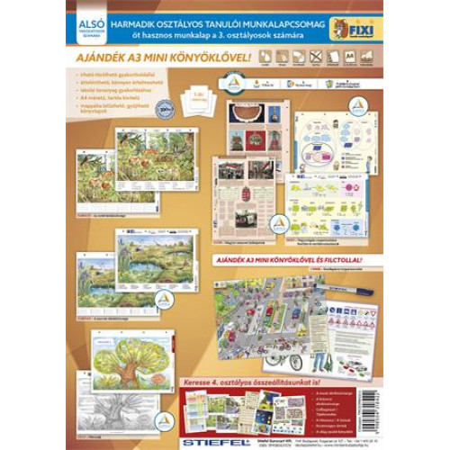 Stiefel Tanulói munkalap csomag 5 munkalap 1 alátét filc III. osztály