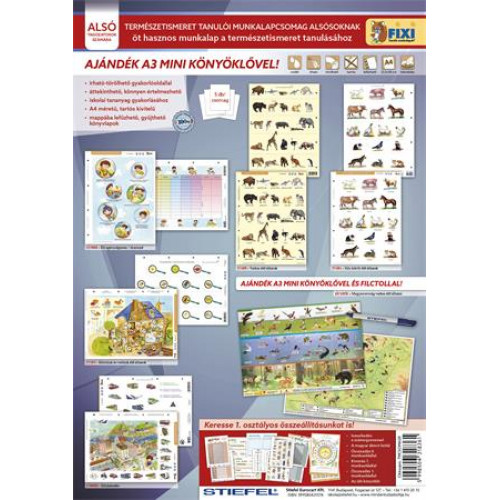 Stiefel Tanulói munkalap csomag 5 munkalap 1 alátét filc Természetismeret alsósoknak
