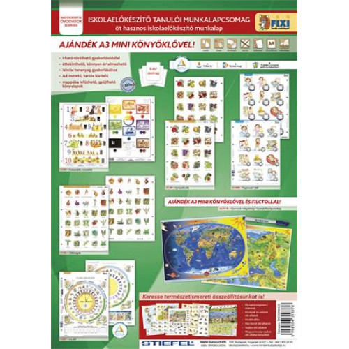 Stiefel Tanulói munkalap csomag 5 munkalap 1 alátét filc Iskolaelőkészítő