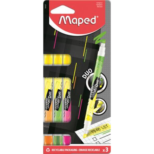 Maped Szövegkiemelő készlet 1-5mm kétvégű Fluo Peps Duo vegyes színek