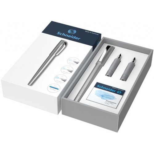 Schneider Töltőtoll ajándékszett 1,1mm ajándék 1,5 és 1,8mm-es tollheggyel Callissima antracitszürke