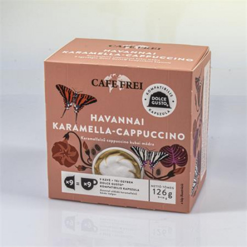 Cafe Frei Kávékapszula Dolce Gusto kompatibilis 9db Havannai karamella-cappuccino