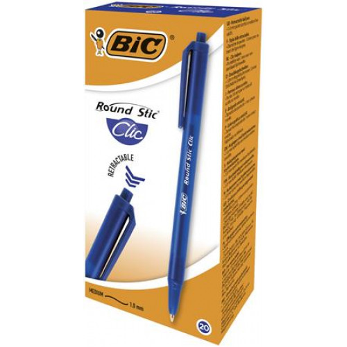Bic Golyóstoll 0,32mm nyomógombos Round Stic Clic kék
