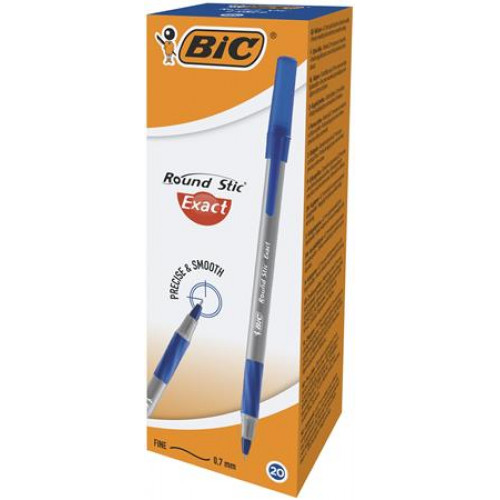 Bic Golyóstoll 0,28mm kupakos Round Stic Exact kék