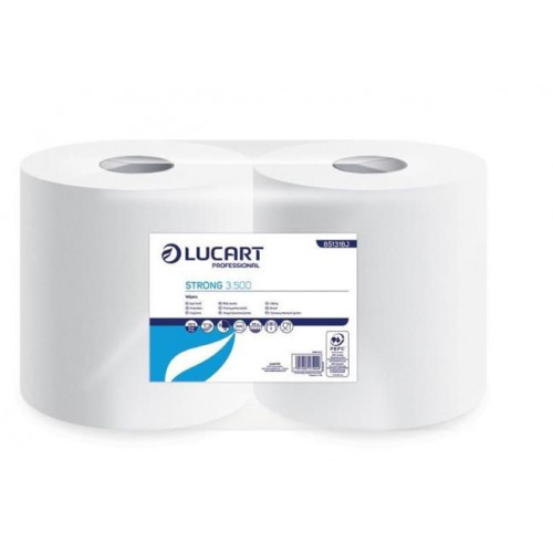 Lucart Törlőkendő tekercses 3 rétegű Strong 3.500 hófehér