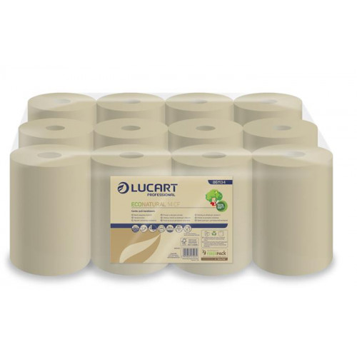 Lucart Kéztörlő tekercses 2 rétegű EcoNatural 14 CF havanna barna