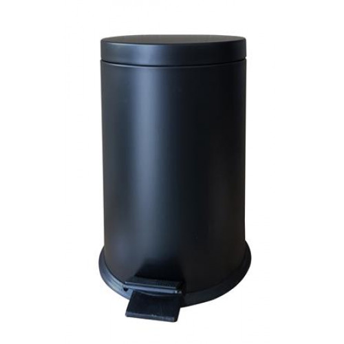 Pedálos szemetes fém 7l kivehető vödörrel fekete