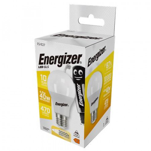 Energizer LED izzó E27 normál gömb 4,9W (40W) 470lm 3000K