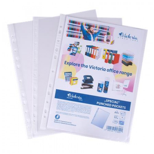 Victoria Office Genotherm lefűzhető A4+ 55mikron víztiszta