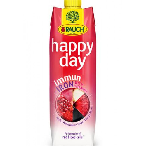 Rauch Gyümölcslé 55 1l Happy day Immun Iron