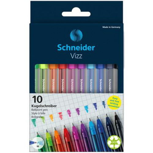 Schneider Golyóstoll készlet 0,5mm kupakos Vizz vegyes színek