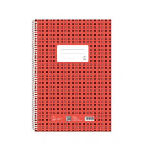 Fűzfői Spirálfüzet A4 kockás 80lap Novum