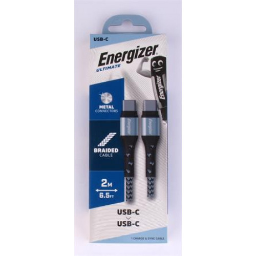 Energizer USB kábel USB-C - USB-C 2m ezüst