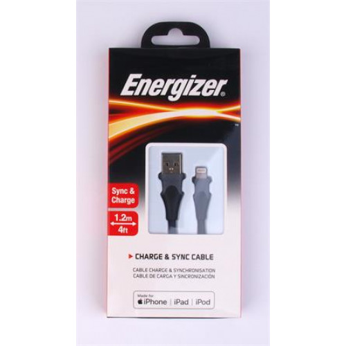 Energizer USB kábel USB-A - Lightning (Apple) 1,2m fekete
