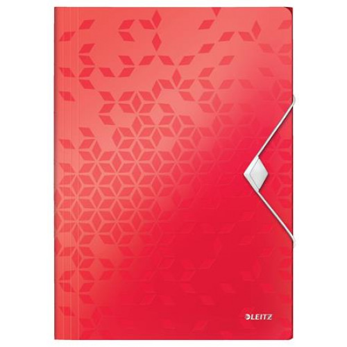 Leitz Gumis mappa PP A4 Wow piros