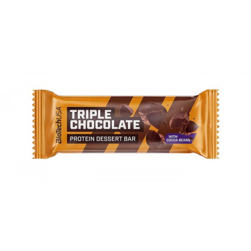 BioTechUSA Fehérjeszelet gluténmentes 50g Protein Dessert Bar Triple Chocolate