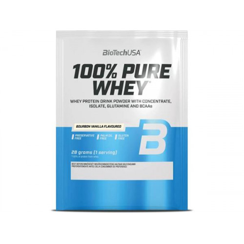 BioTechUSA Tejsavó fehérjepor 28g 100 Pure Whey bourbon vanília