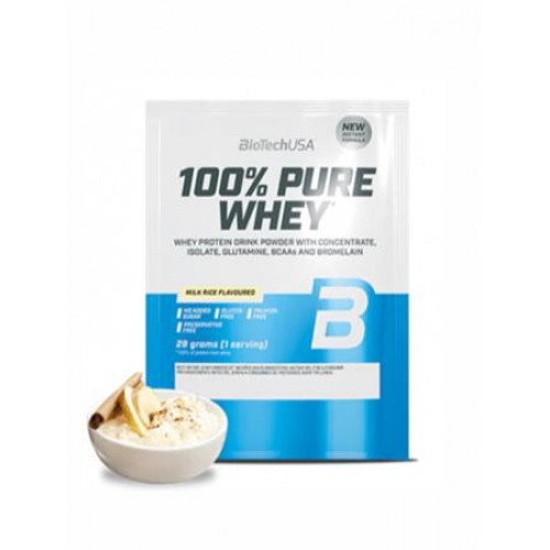 BioTechUSA Tejsavó fehérjepor 28g 100 Pure Whey tejberizs