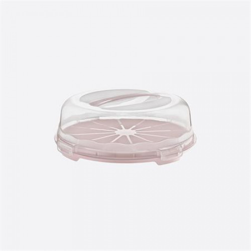 Süteményes- kínálótál fedéllel és fogóval kerek 30cm