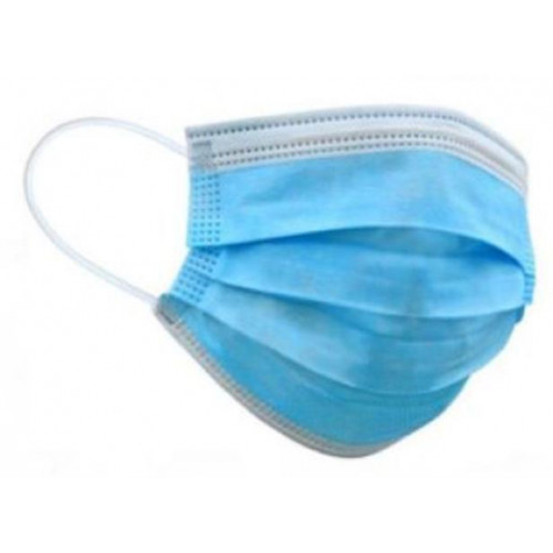 Papírmaszk háromrétegű gumis kék