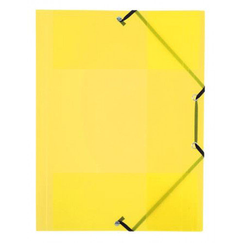 Viquel Gumis mappa 15mm PP A4 Propyglass sárga