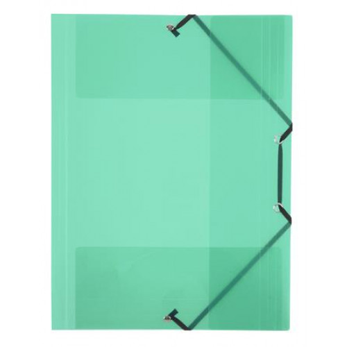 Viquel Gumis mappa 15mm PP A4 Propyglass zöld