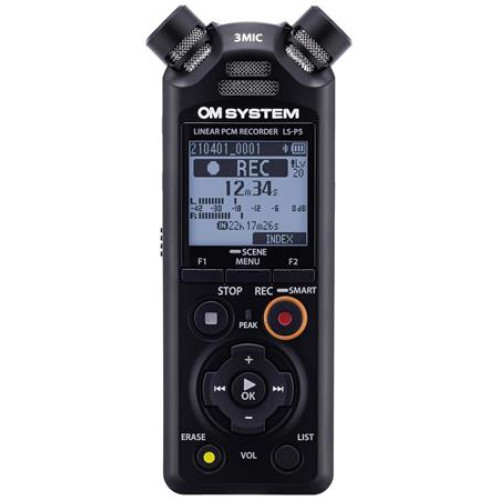 Om System Diktafon digitális 16 GB memória LS-P5 fekete