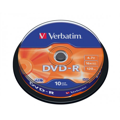 Verbatim DVD-R lemez AZO 4,7GB 16x hengeren