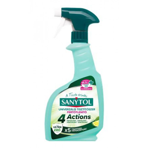 Sanytol Általános tisztító- és fertőtlenítő spray 500ml 4 Actions lime