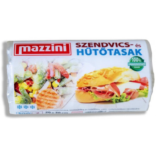 Mazzini Hűtő- és uzsonnástasak 100db 20x30cm 2l átlátszó