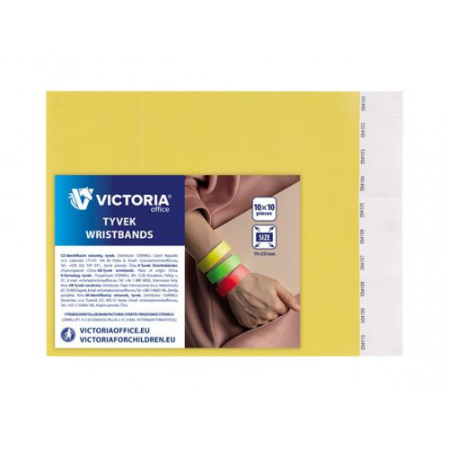 Victoria Office Karszalag 3/4 tyvek neon sárga