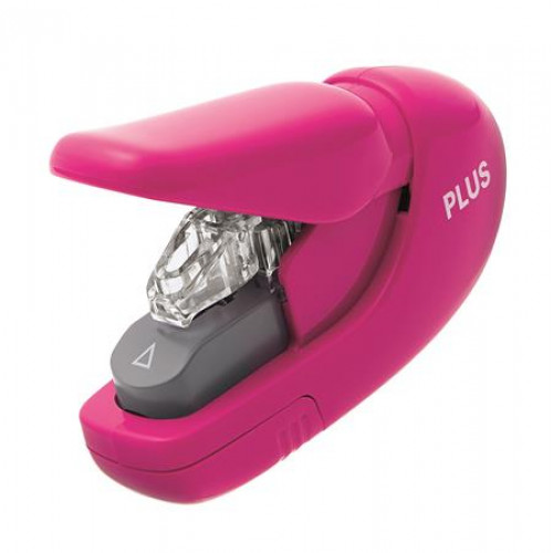 Plus Kapocs nélküli tűzőgép kézi 5lap rózsaszín