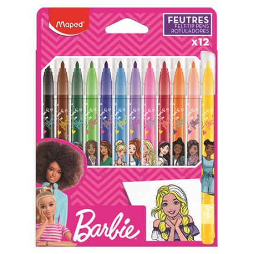 Maped Filctoll készlet 2,8mm kimosható Barbie 12 különböző szín