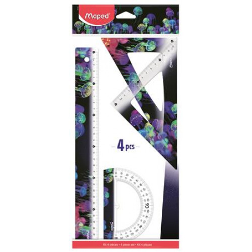 Maped Vonalzókészlet műanyag 4 darabos Deepsea Paradise
