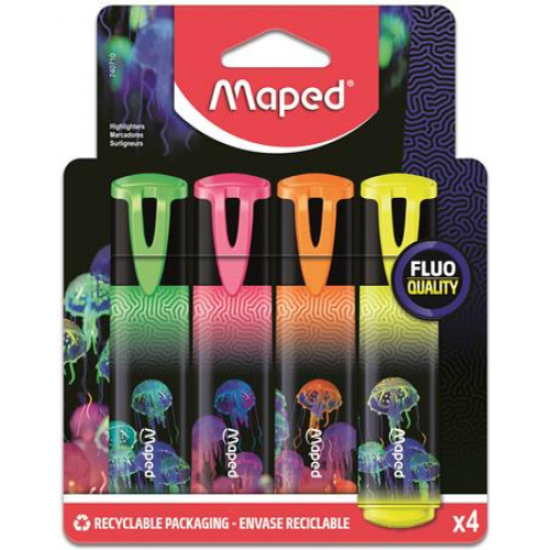 Maped Szövegkiemelő készlet 1-5mm Deepsea Paradise Fluo Peps 4 különböző szín