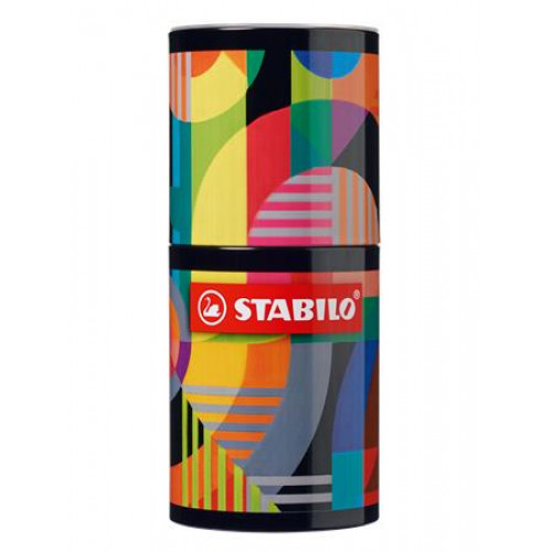 Stabilo Rostirón készlet hengeres fém doboz 1mm Pen 68 ARTY 45 különböző szín