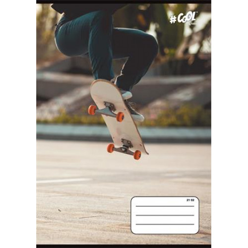 Cool By Victoria Füzet tűzött A5 vonalas 32lap 4-8. osztály Skateboard 21-32