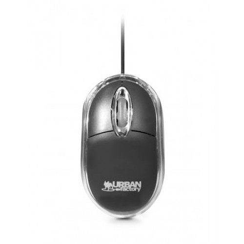 Urban Factory Egér vezetékes optikai kisméret USB Crazy Small fekete
