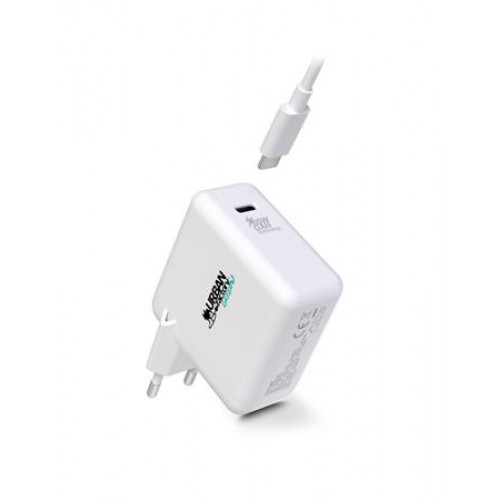 Urban Factory Hálózati töltő 1xUSB-C (65W) USB-C–USB-C kábel
