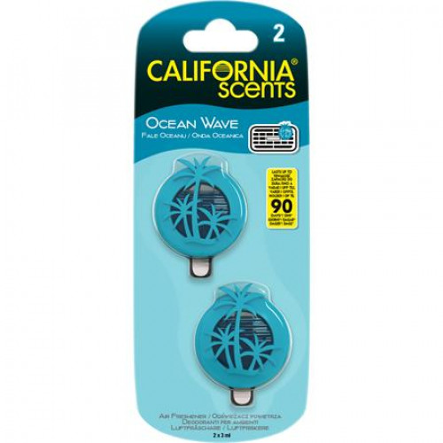 California Scents Autóillatosító mini diffúzer 2x3ml Ocean Wave