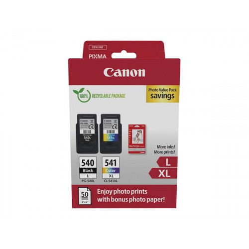 Canon CL-541XL/PG-540L Tintapatron multipack+GP-501 fotópapír b+c 400 o.+300 o.+50 ív